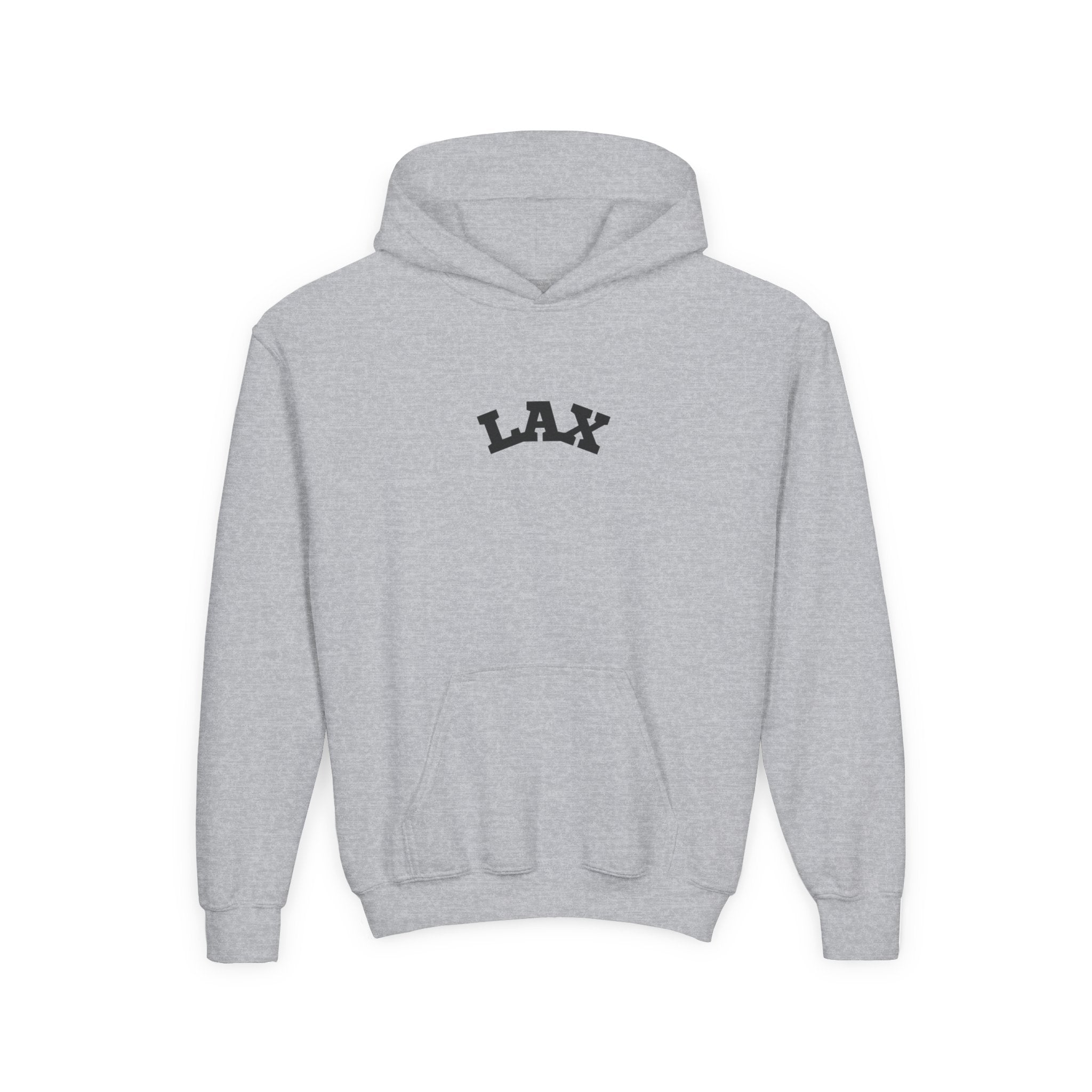 Youth Hoodie "LAX" - Choose Your Color- -Sports Apparel, Gift for Young Athletes, Team Spirit, Cozy Sweatshirt, Game Day Ready
