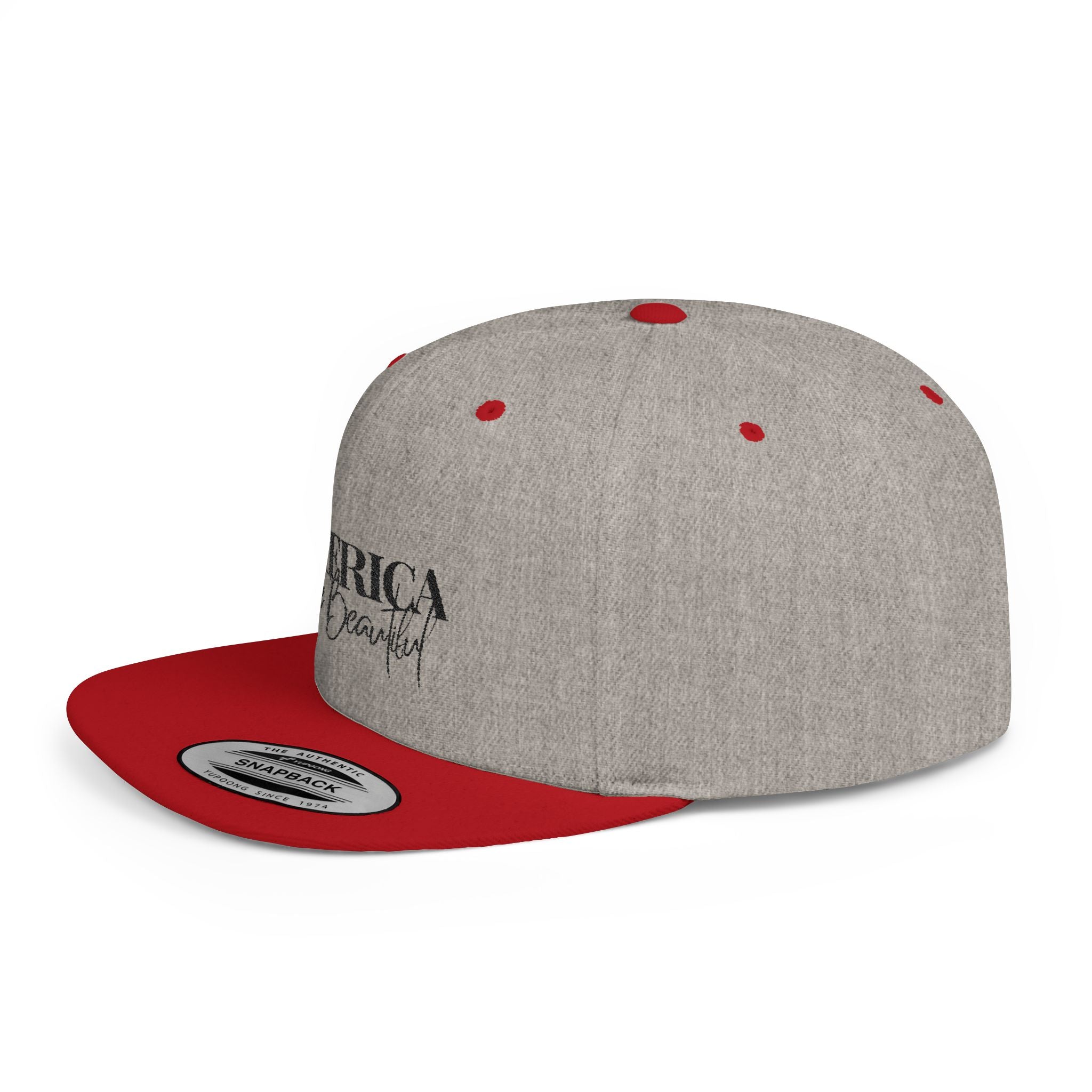 Embroidered Snackback Cap-"America The Beautiful"- Casual Hat, Outdoor Apparel, Summer Fashion, Gift for Him/Her, Festival Accessory