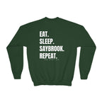 Youth-(XS-XL) Crewneck-Saybrook Association Logo On Front- "EAT. SLEEP. SAYBROOK. REPEAT." On Back