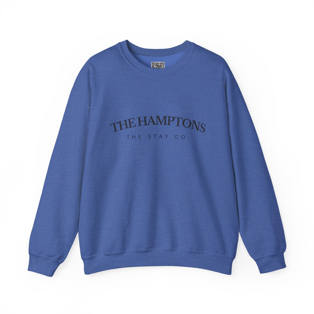 Adult- "The Hamptons" - Black Writing- Crewneck Sweatshirt