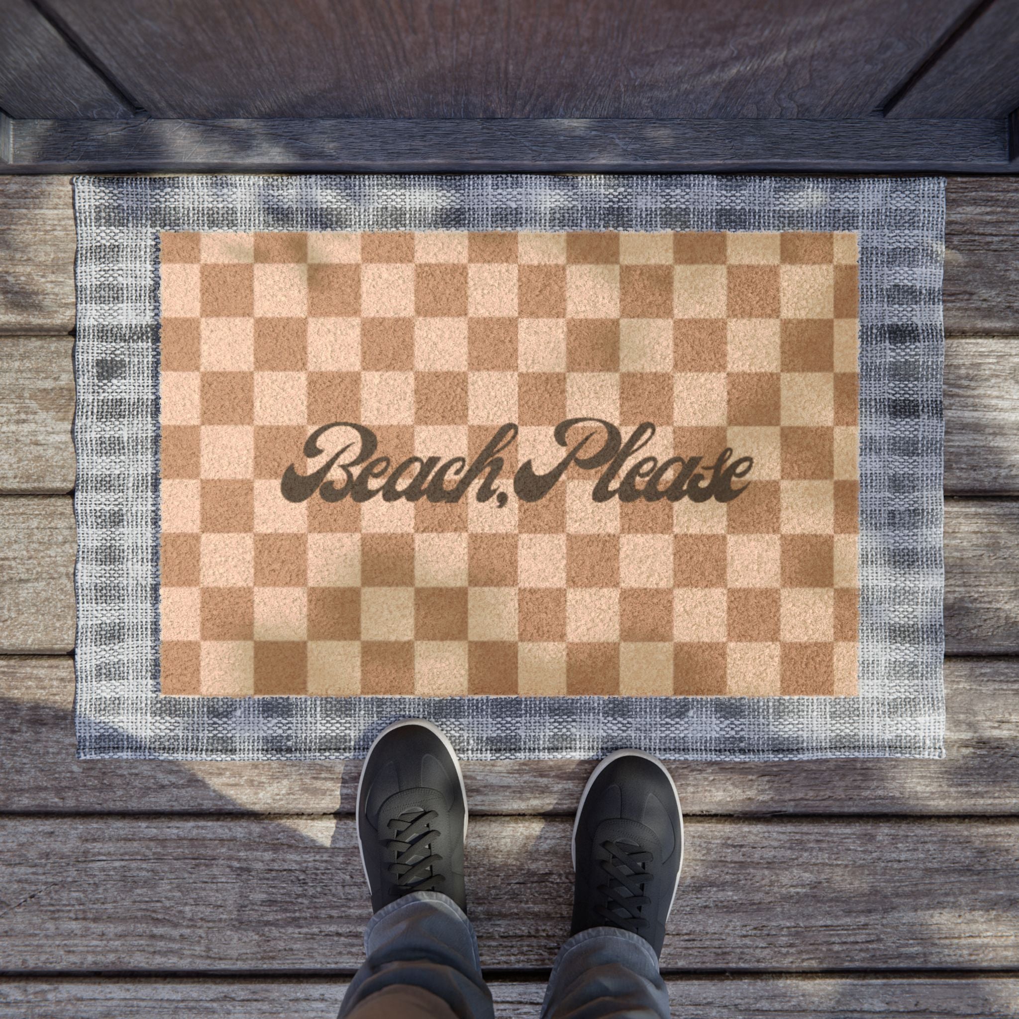 Doormat "Beach, Please"-Welcome Mat for Home, Entryway Decor, Housewarming Gift, Fall Decor, Everyday Welcome