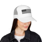 Flag- Foam Trucker Hat, Embroidered Cap, BBQ Hat, Perfect Gift for Grilling Enthusiasts, Summer BBQ Accessory, Fun Party Hat
