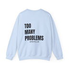 Adult- Math Teacher Crew Neck "Equation Expert" (Front)- "too Many Problems #MathClub" (Back) -Crewneck Sweatshirt, Cozy Fall Apparel, Unisex Gift, Casual Style, September Vibes, Seasonal Fashion