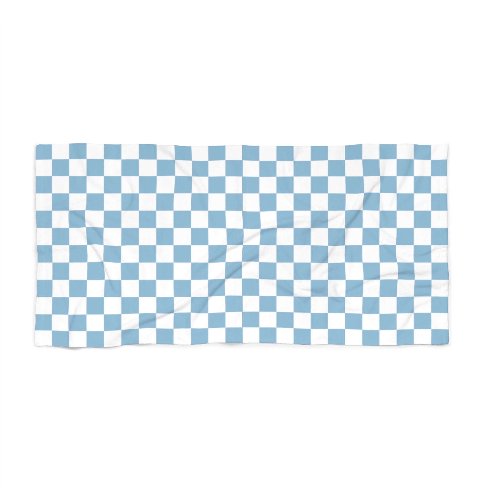 Blue Checkered Towel for Summer Fun, Perfect for Beach Days, Pool Parties, Picnics, and Gifts