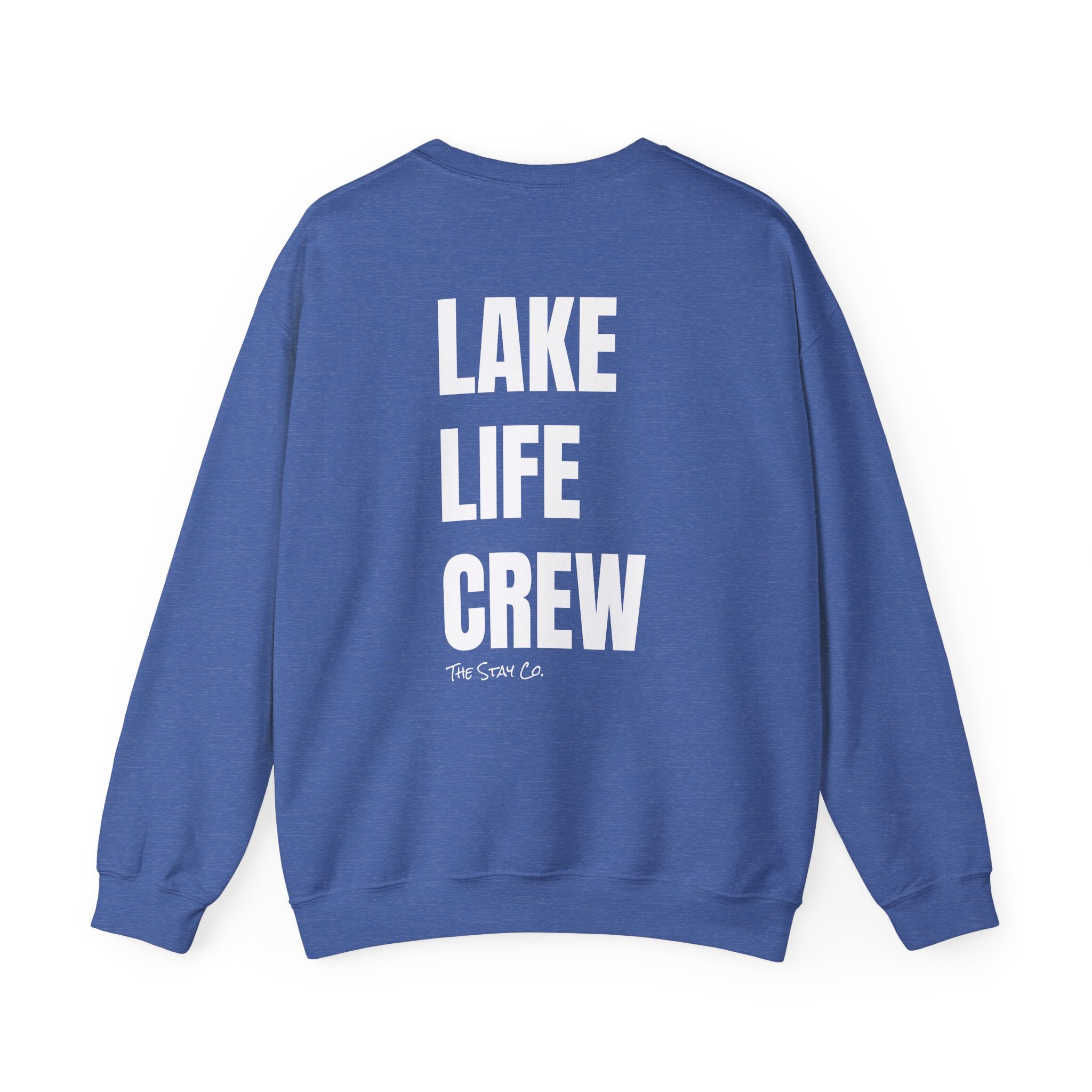 Adult- "Made For This"- (Front)  "Lake Life Crew" (Back)- White Writing- Unisex Crewneck Sweatshirt