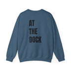 Adult- "Catch me" (Front) - "At The Dock" (Back) -Black Writing -Unisex Crewneck Sweatshirt