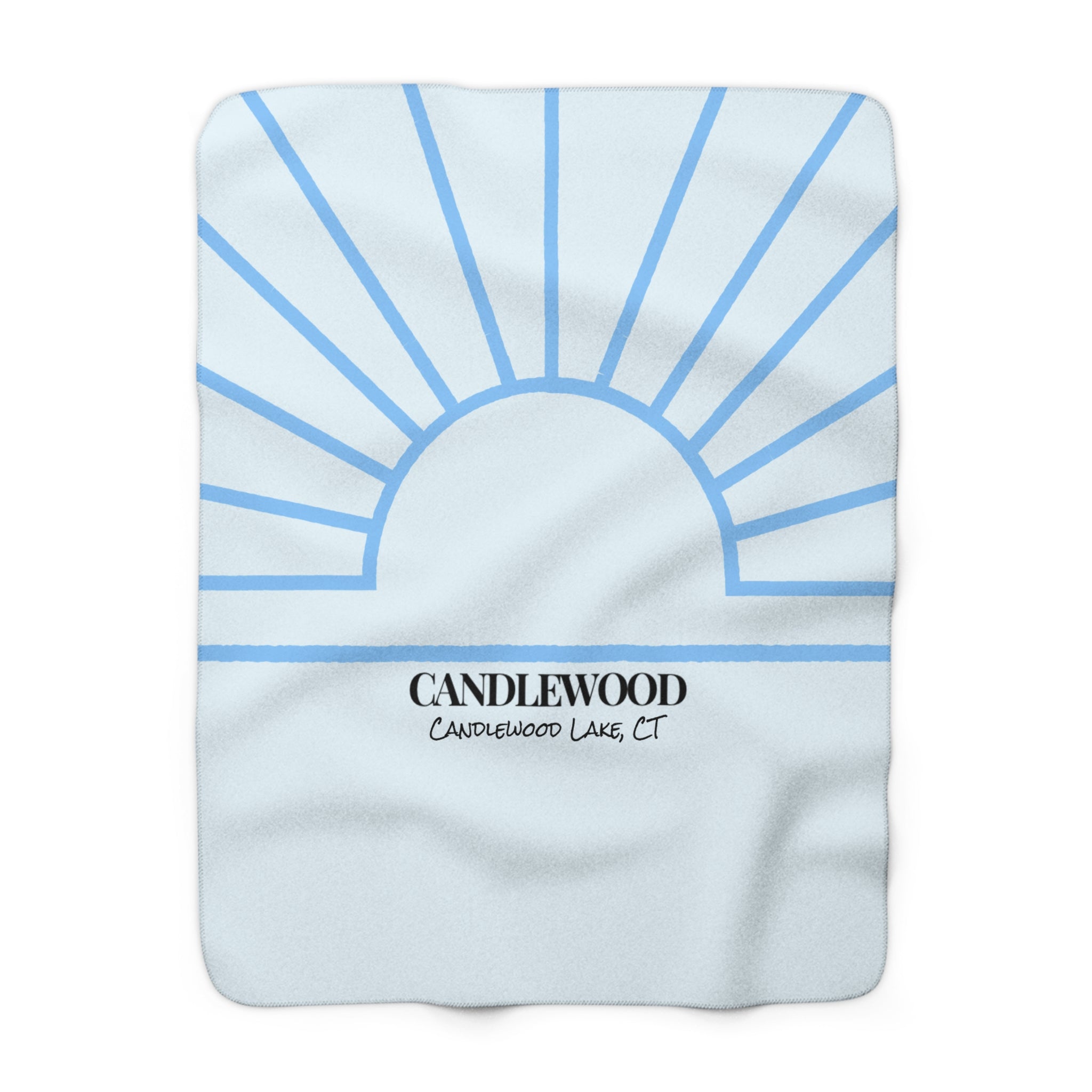 Cozy Lake House Sherpa Fleece Blanket -"Candlewood Lake, CT"- Perfect for Home, Gifts, Beach Decor, Warmth & Relaxation. Contact us to customize yours