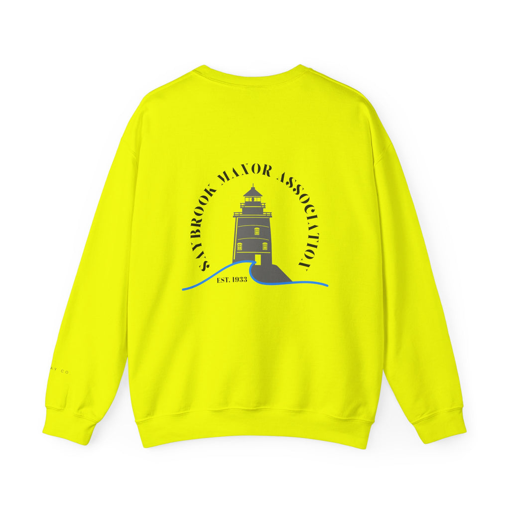 Adult Crewneck-Saybrook Manor with Logo on Back- Black Writing