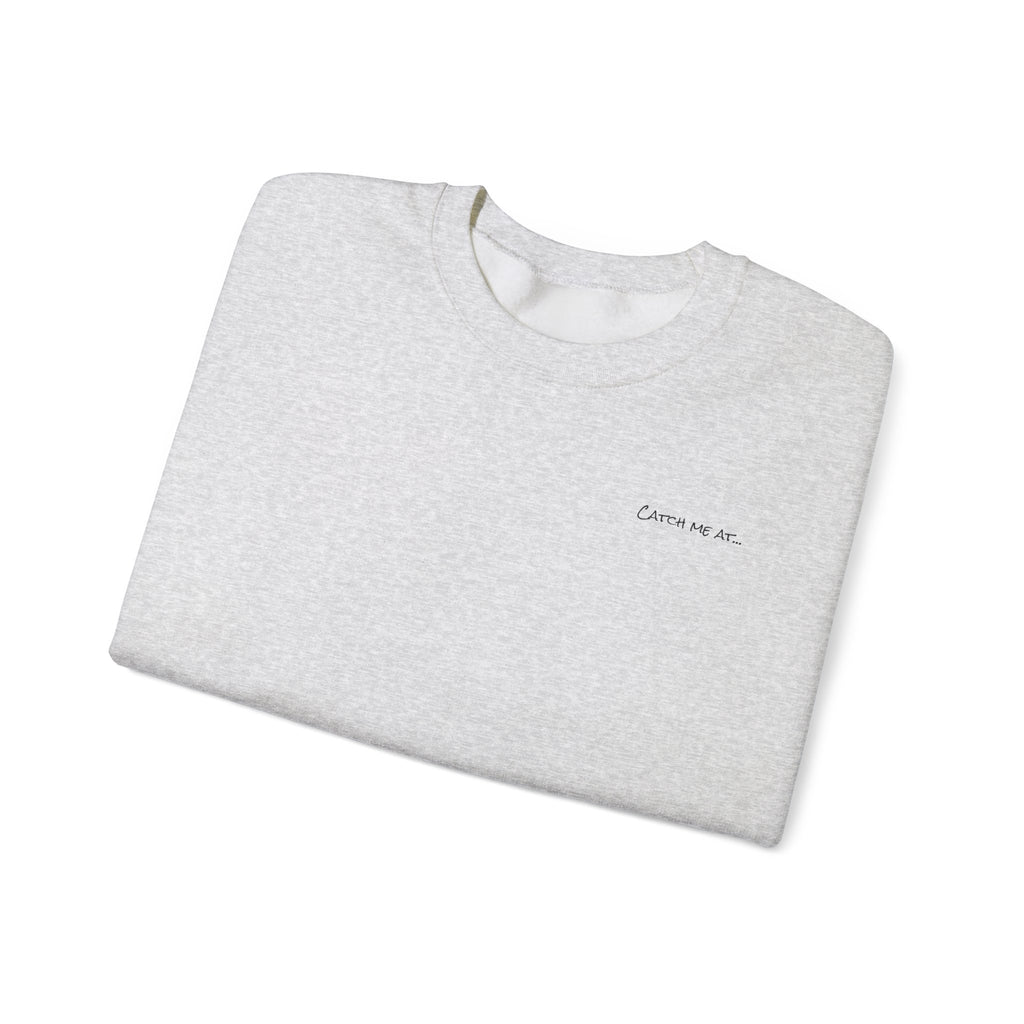 Adult- "'Catch me at"-(Front)- "White Sands Beach Old Lyme, CT"- (Back)- (No Flag) Custom Sweatshirt for location