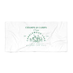 "Champs & Camps- Last Trail before the veil" Candlewood Lake Beach Towel, Bachelorettes, Outdoor Essentials, Summer Vibes, Perfect for Camping,  Unique Gift