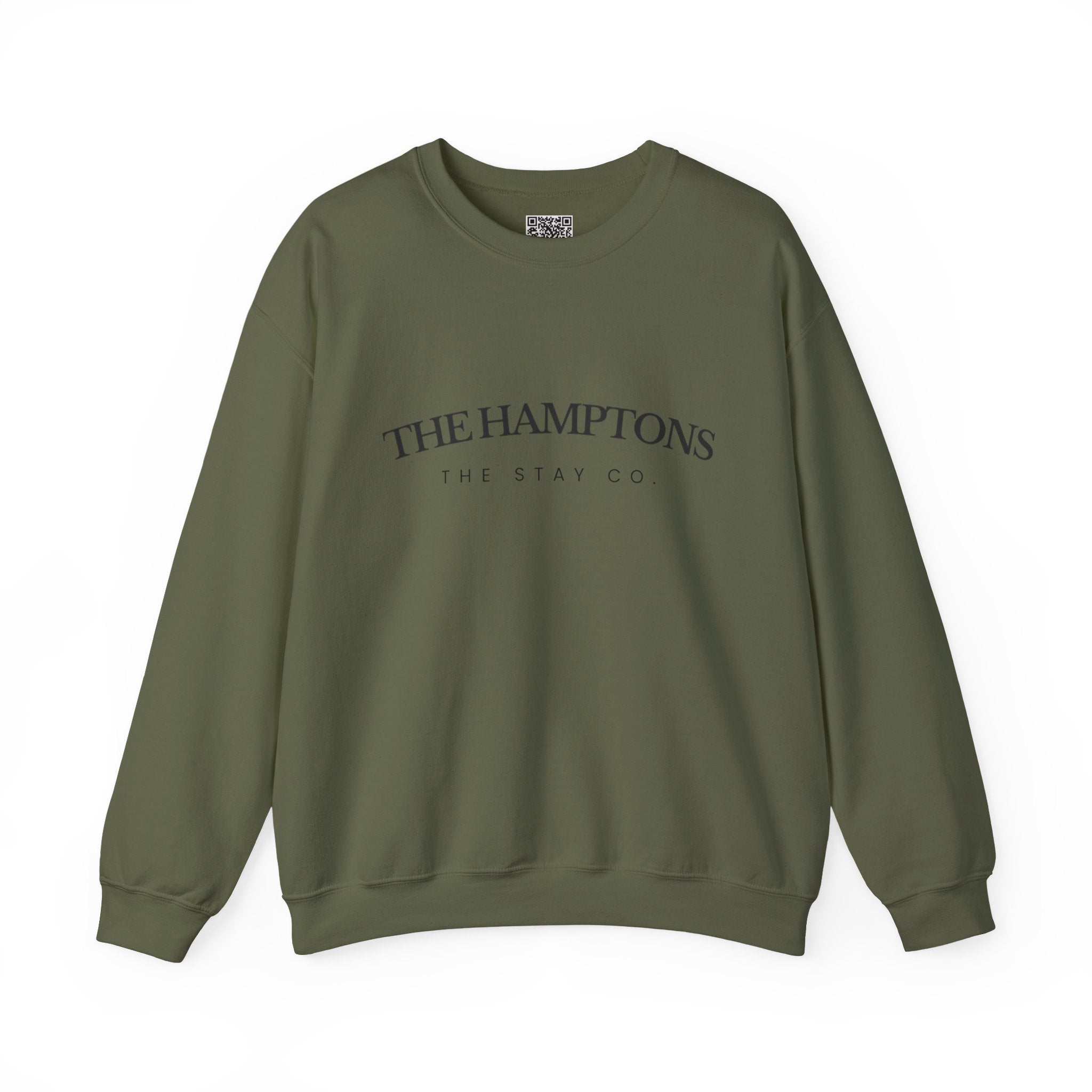 Adult- "The Hamptons" - Black Writing- Crewneck Sweatshirt
