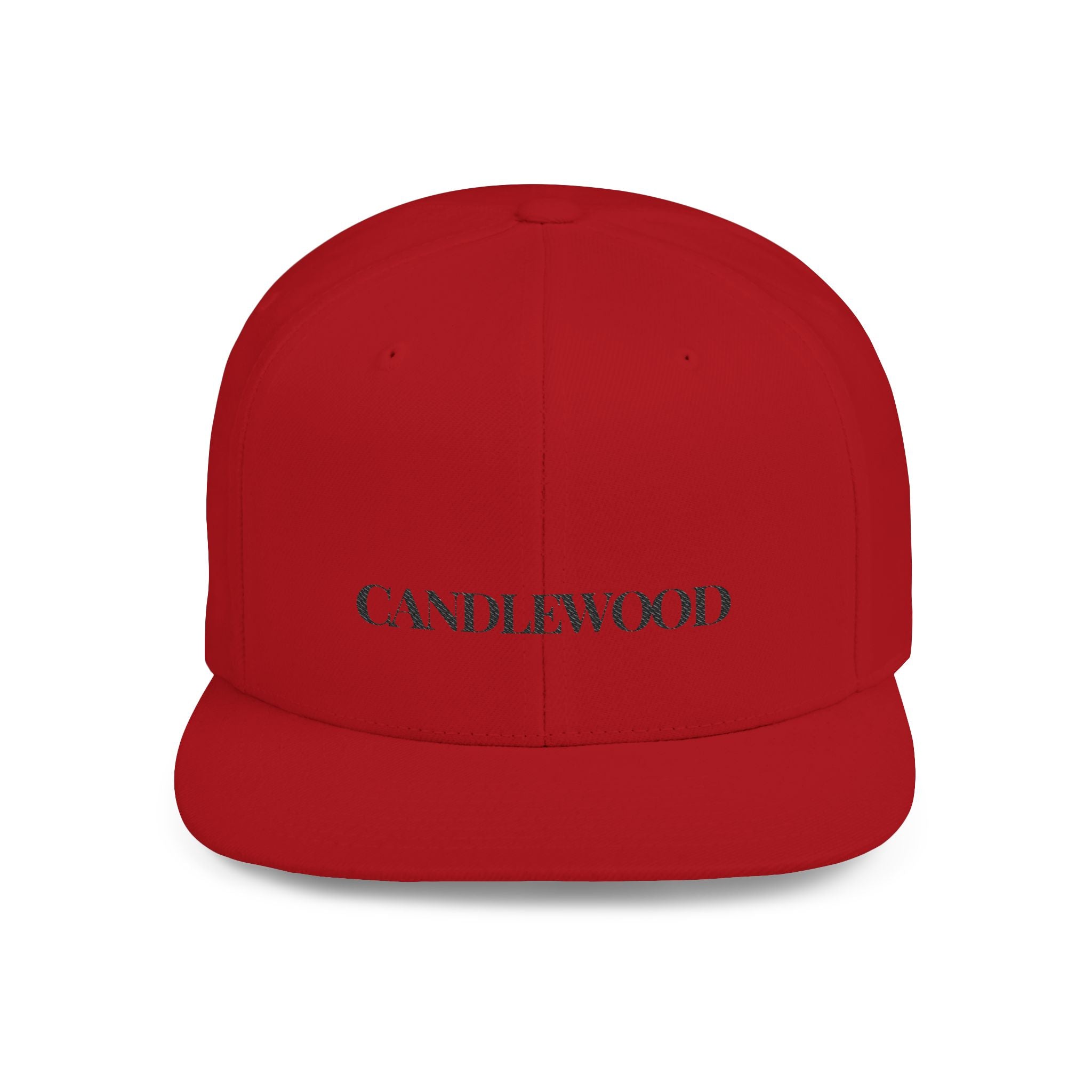 Embroidered Snackback Cap-"Candlewood"- In Black Writing- Casual Hat, Outdoor Apparel, Summer Fashion, Gift for Him/Her, Festival Accessory