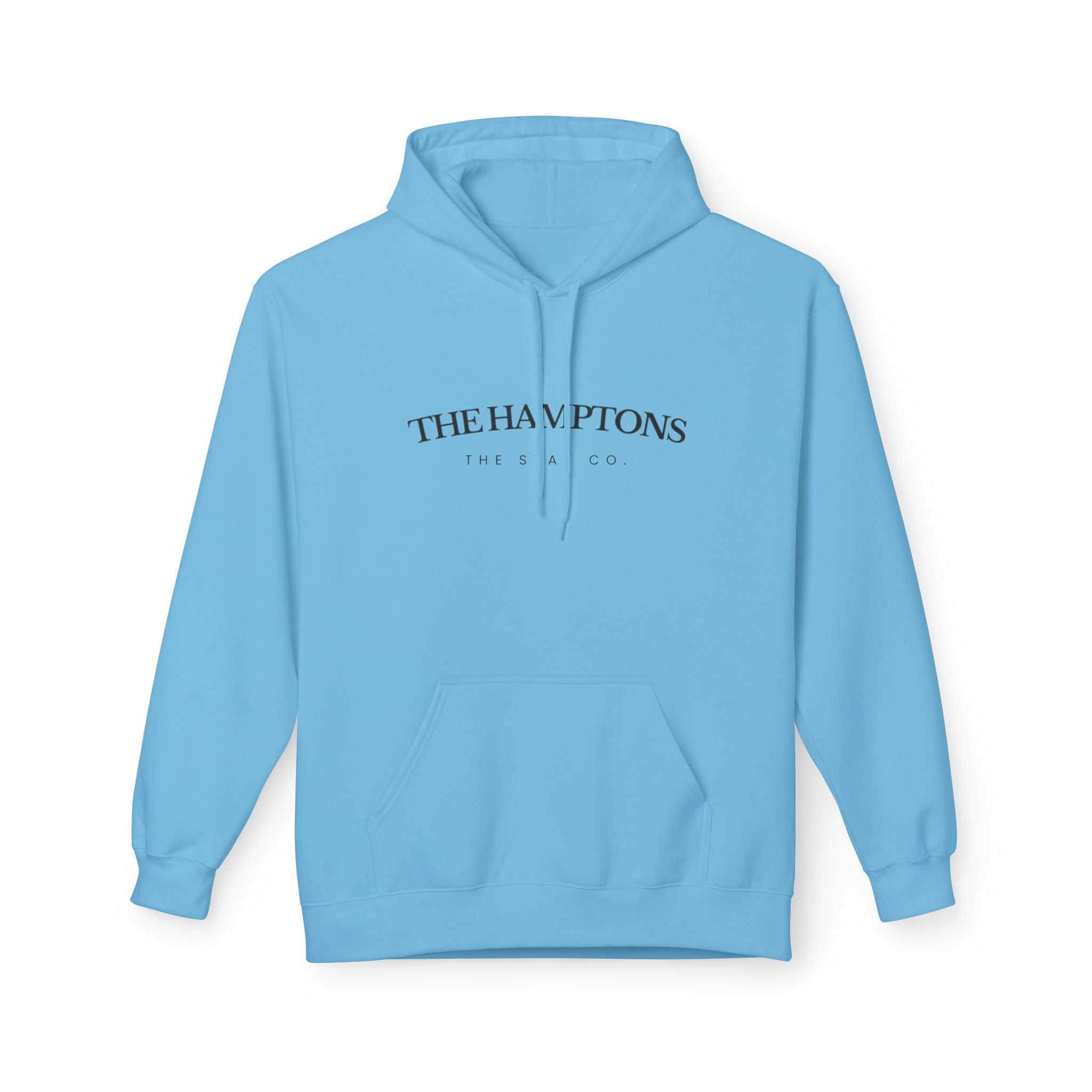 Adult-The Hamptons - Black Writing Hoodie