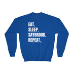 Youth-(XS-XL) Crewneck-Saybrook Association Logo On Front- "EAT. SLEEP. SAYBROOK. REPEAT." On Back