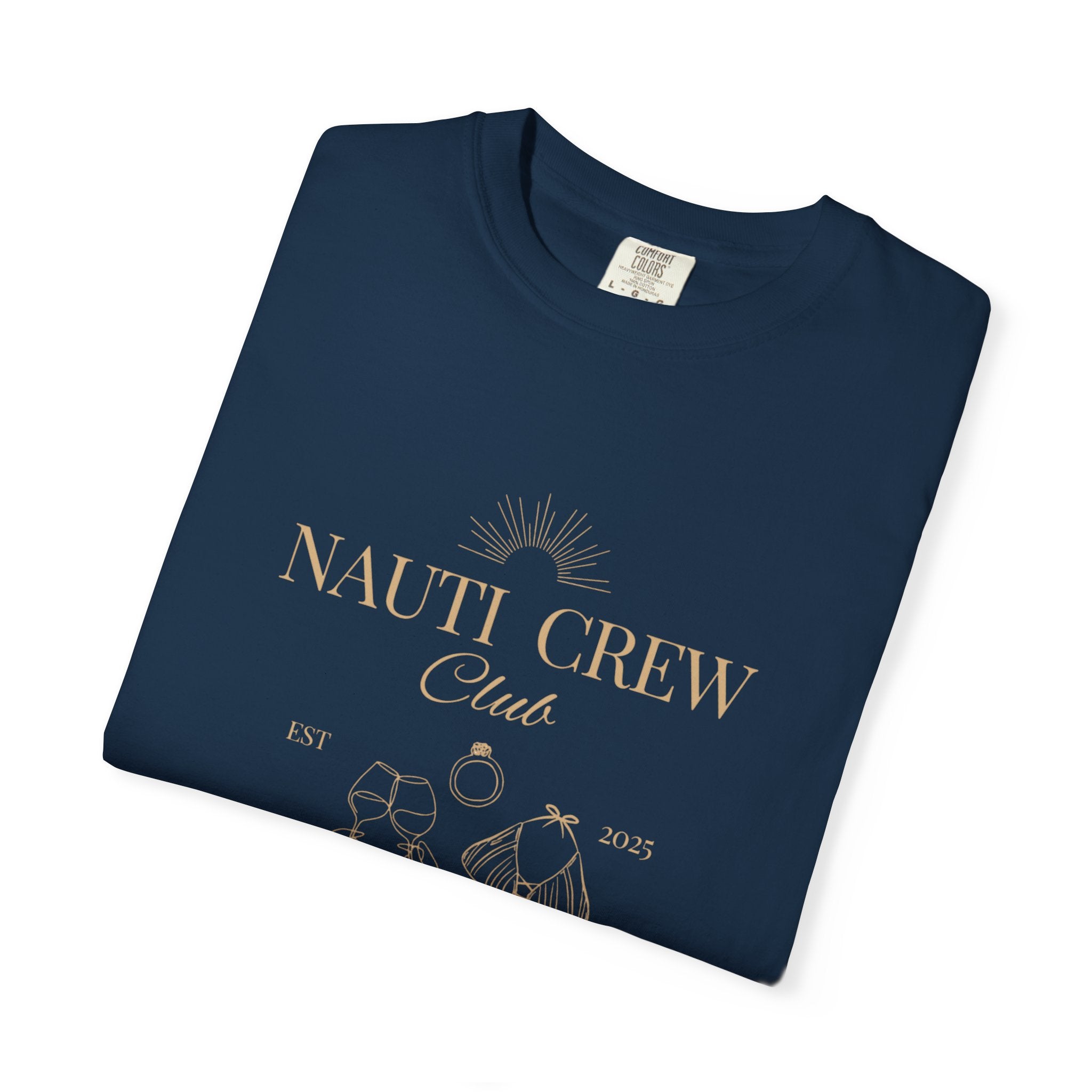Matching "Nauti Crew-Best Mates" -T-Shirt, Pefect for Bachelorette and Wedding Parties- Unisex Vacation Top, Sailor Humor Apparel