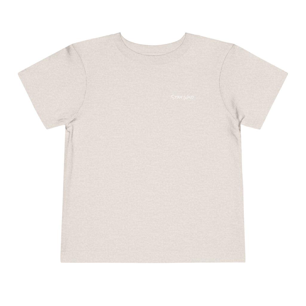 Toddler (2T-5T) - "Stay Wild" (Front) 'Walk. Run. Wakeboard. '(Back)- White Writing, Short Sleeve Tee