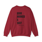 Adult-ELA Teacher Crew Neck " Grammer Guru" (Front)  "Bookmarked & Busy #ELA Club" (Back) -Crewneck Sweatshirt, Cozy Fall Apparel, Unisex Gift, Casual Style, September Vibes, Seasonal Fashion