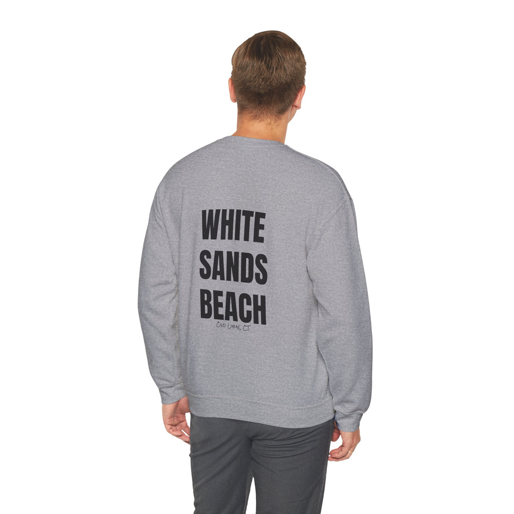Adult- "'Catch me at"-(Front)- "White Sands Beach Old Lyme, CT"- (Back)- (No Flag) Custom Sweatshirt for location