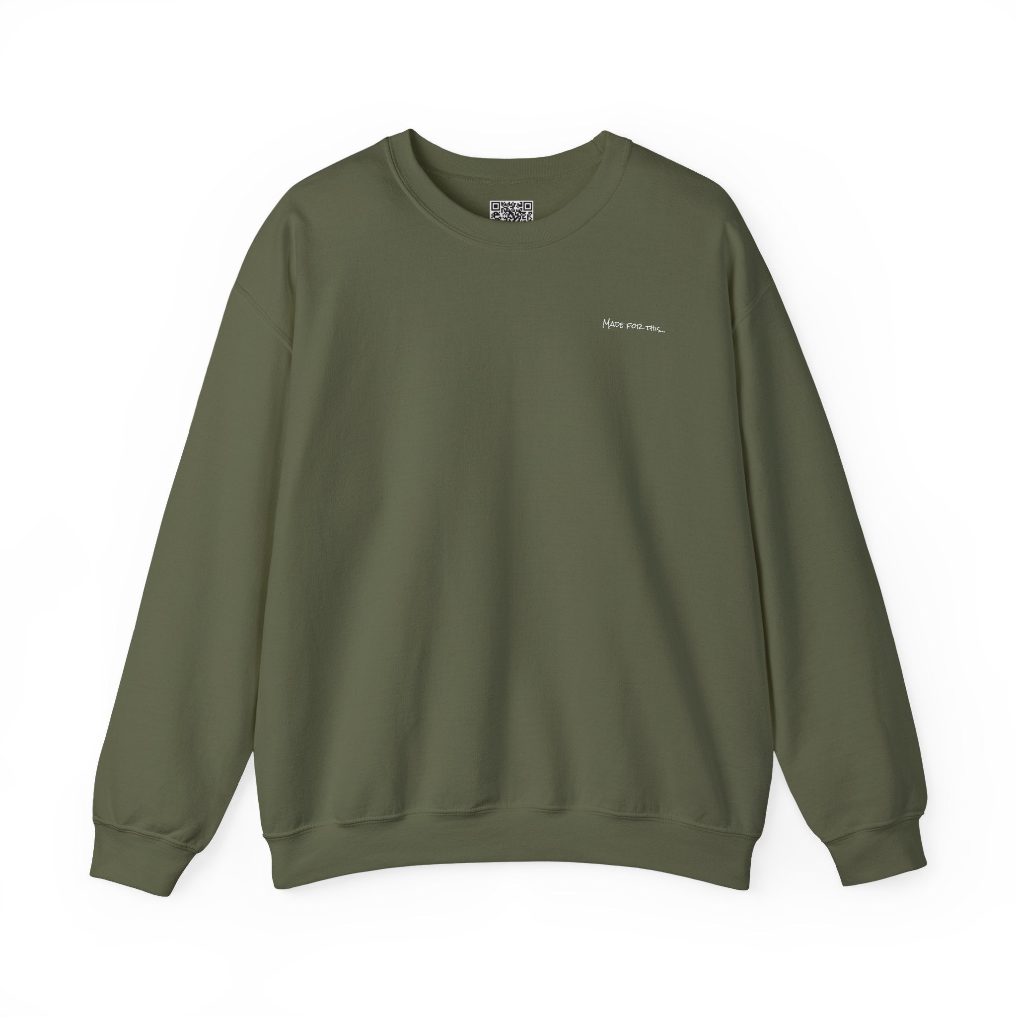 Adult- "Made For This"- (Front)  "Lake Life Crew" (Back)- White Writing- Unisex Crewneck Sweatshirt