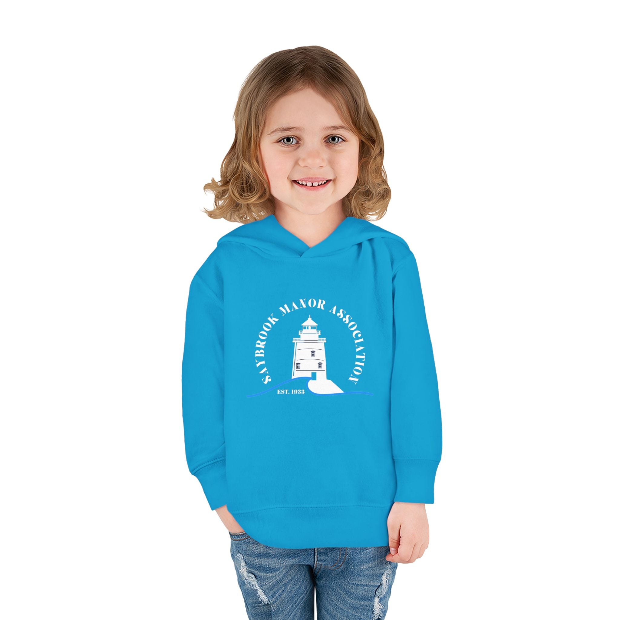 Toddler Hoodie- Saybrook Manor Association Logo on Front - "NAP. SNAX. SAYBROOK. REPEAT."