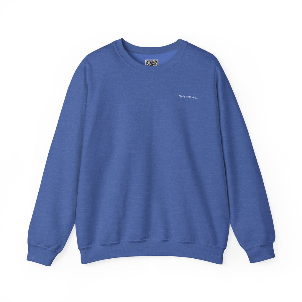 Adult- "Made For This"- (Front)  "Lake Life Crew" (Back)- White Writing- Unisex Crewneck Sweatshirt