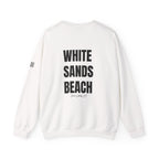 Adult- "Salty AF..." (Front) "White Sands Beach -Old Lyme, CT" (Back) With Flag on Sleeve- Unisex Crewneck