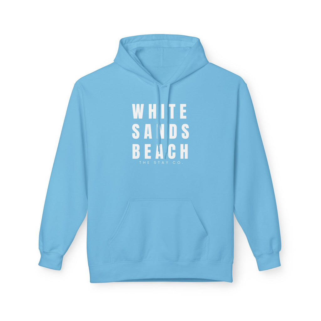 White Sands Beach Hoodie in White Writing