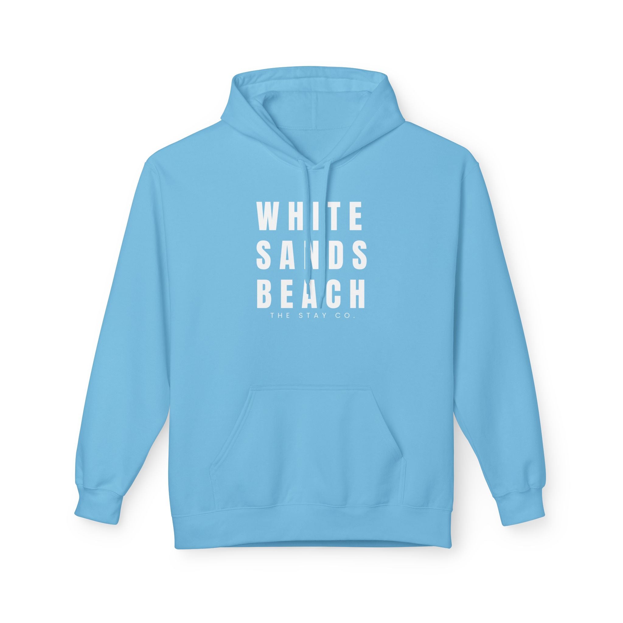 White Sands Beach Hoodie in White Writing
