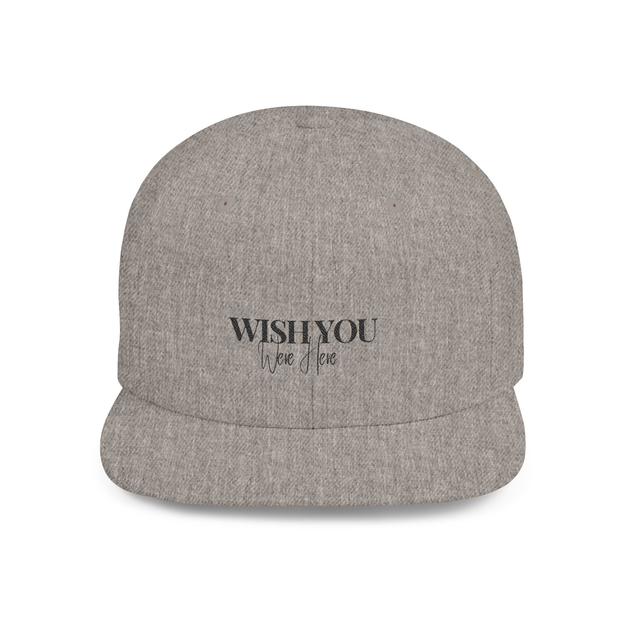 Embroidered Snackback Cap-"Wish You Were Here"- Casual Hat, Outdoor Apparel, Summer Fashion, Gift for Him/Her, Festival Accessory
