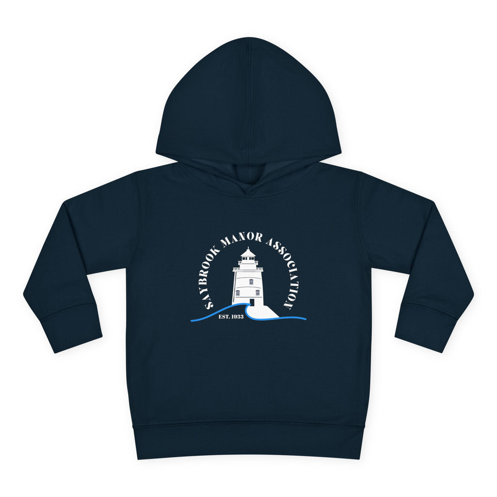 Toddler Hoodie- Saybrook Manor Association Logo on Front - "NAP. SNAX. SAYBROOK. REPEAT."