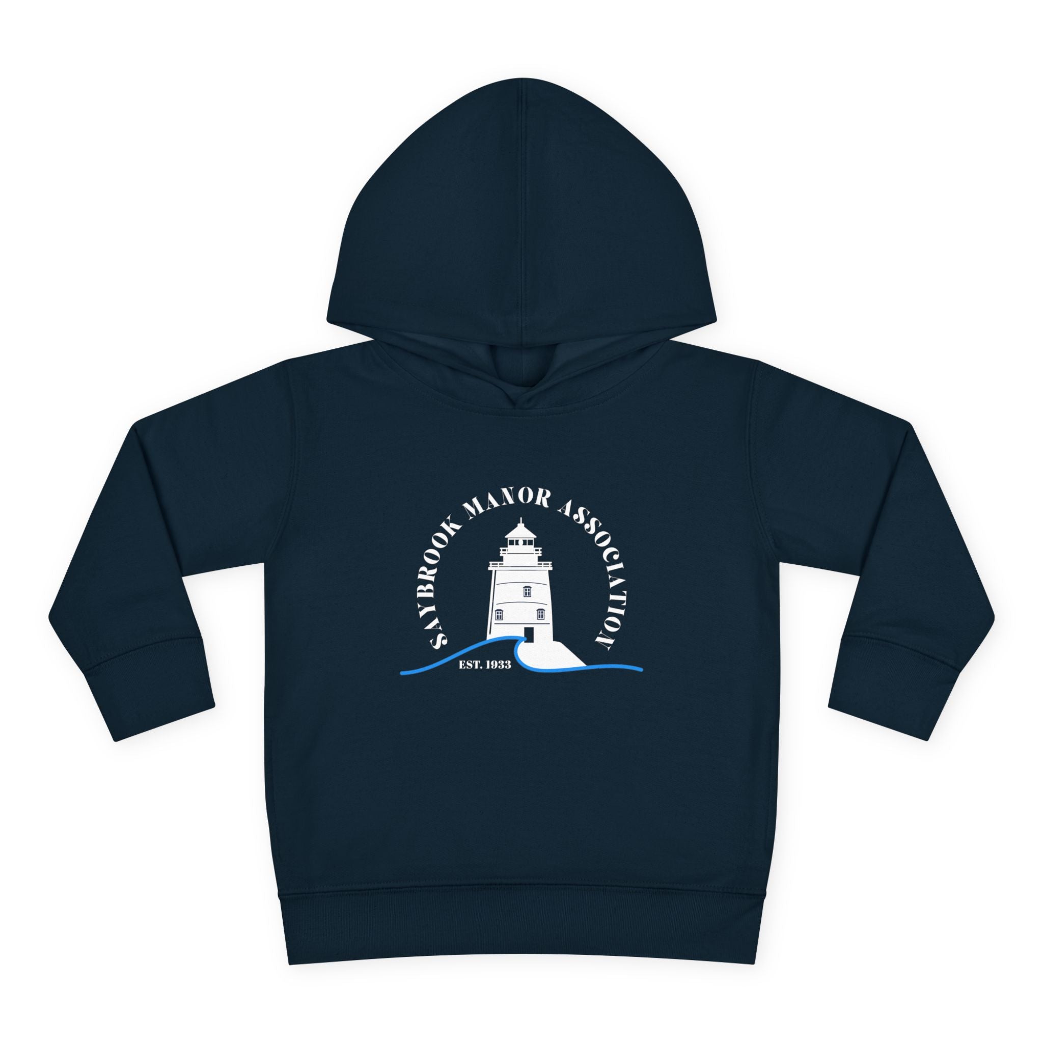 Toddler Hoodie- Saybrook Manor Association Logo on Front - "NAP. SNAX. SAYBROOK. REPEAT."