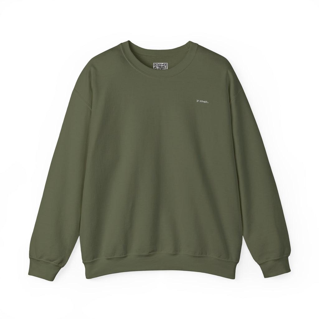Adult- "If Found" (Front) -"Just Add Water"(Back) - White Writing-Unisex Crewneck Sweatshirt