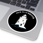 Old Saybrook Lighthouse Round Stickers
