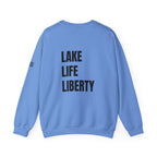 Lake Life Liberty, 'Merica Crewneck Sweatshirt