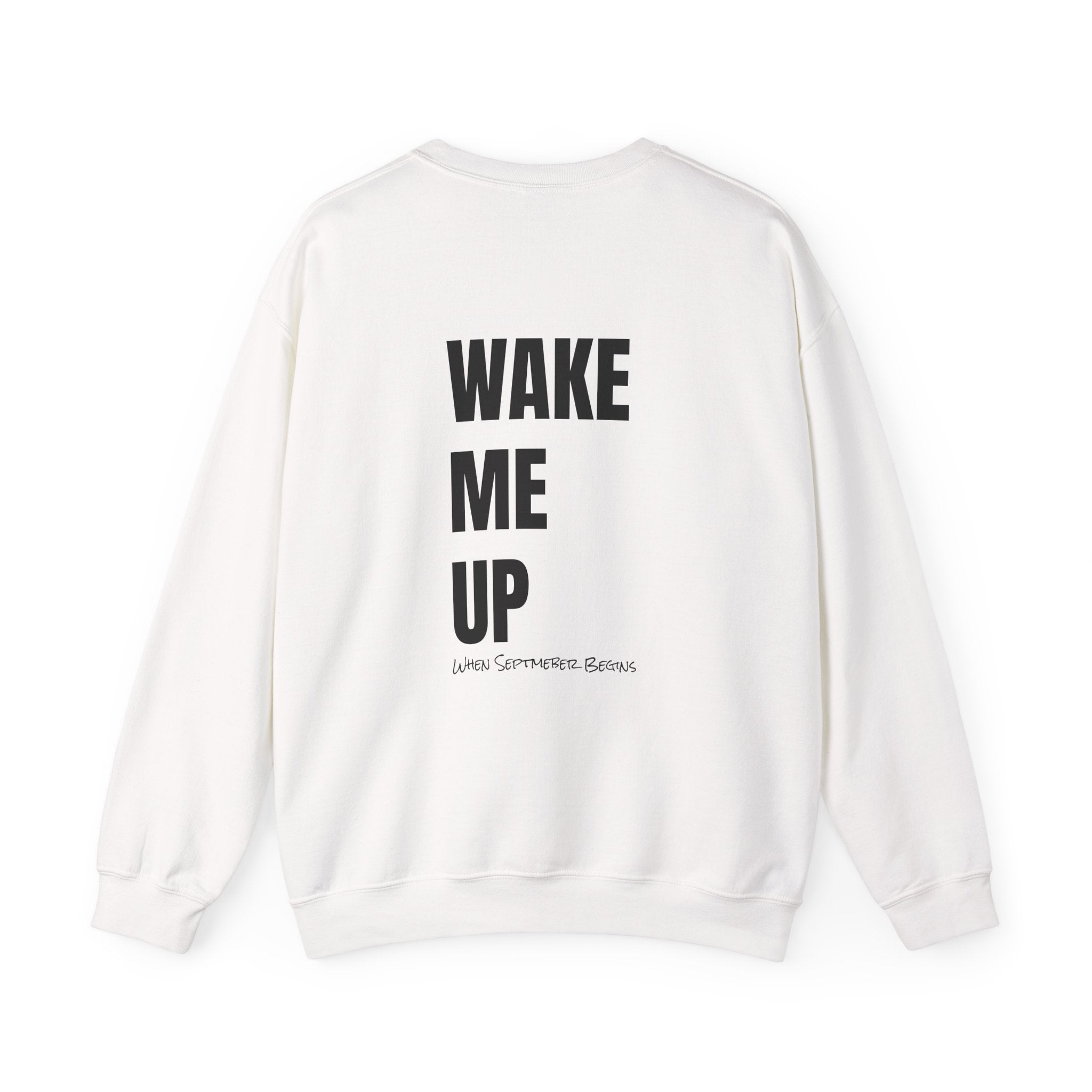 Adult- Teacher Crew Neck " Do Not Disturb" (Front)  "Wake Me Up- When September Begins" (Back) -Crewneck Sweatshirt, Cozy Fall Apparel, Unisex Gift, Casual Style, September Vibes, Seasonal Fashion