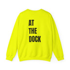 Adult- "Catch me" (Front) - "At The Dock" (Back) -Black Writing -Unisex Crewneck Sweatshirt
