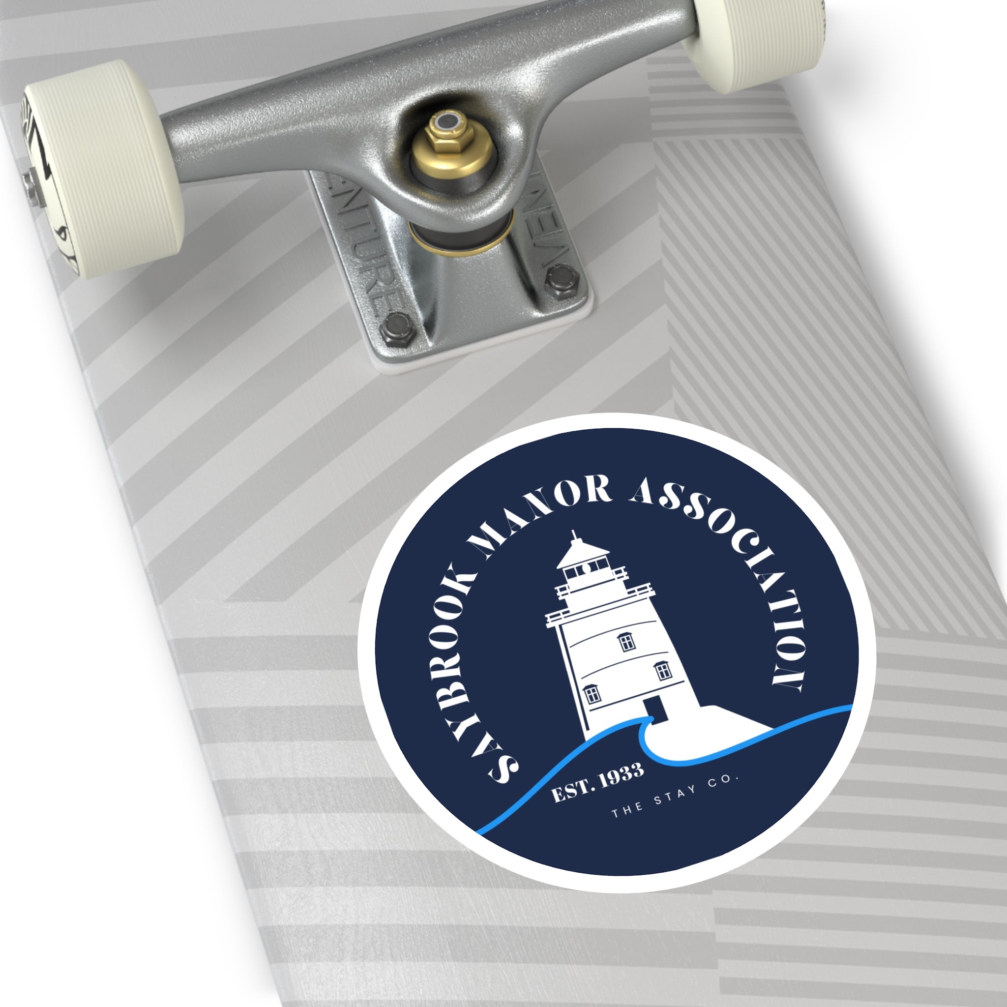 Saybrook Manor Association Lighthouse Round Stickers