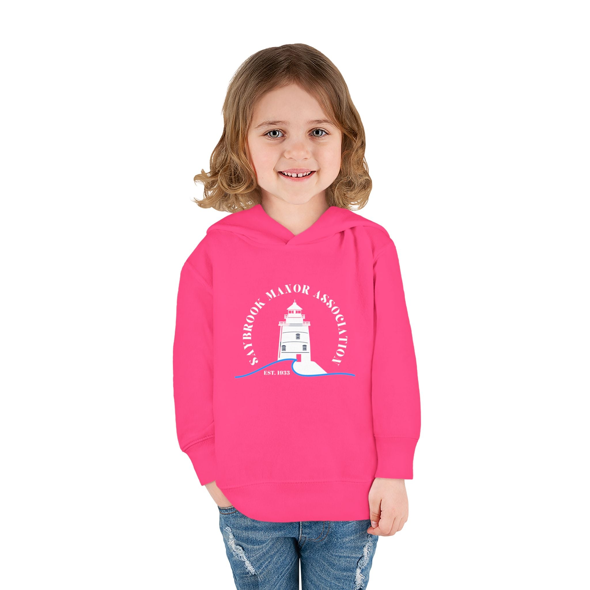 Toddler Hoodie- Saybrook Manor Association Logo on Front - "NAP. SNAX. SAYBROOK. REPEAT."