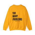 Adult- Math Teacher Crew Neck "Equation Expert" (Front)- "too Many Problems #MathClub" (Back) -Crewneck Sweatshirt, Cozy Fall Apparel, Unisex Gift, Casual Style, September Vibes, Seasonal Fashion