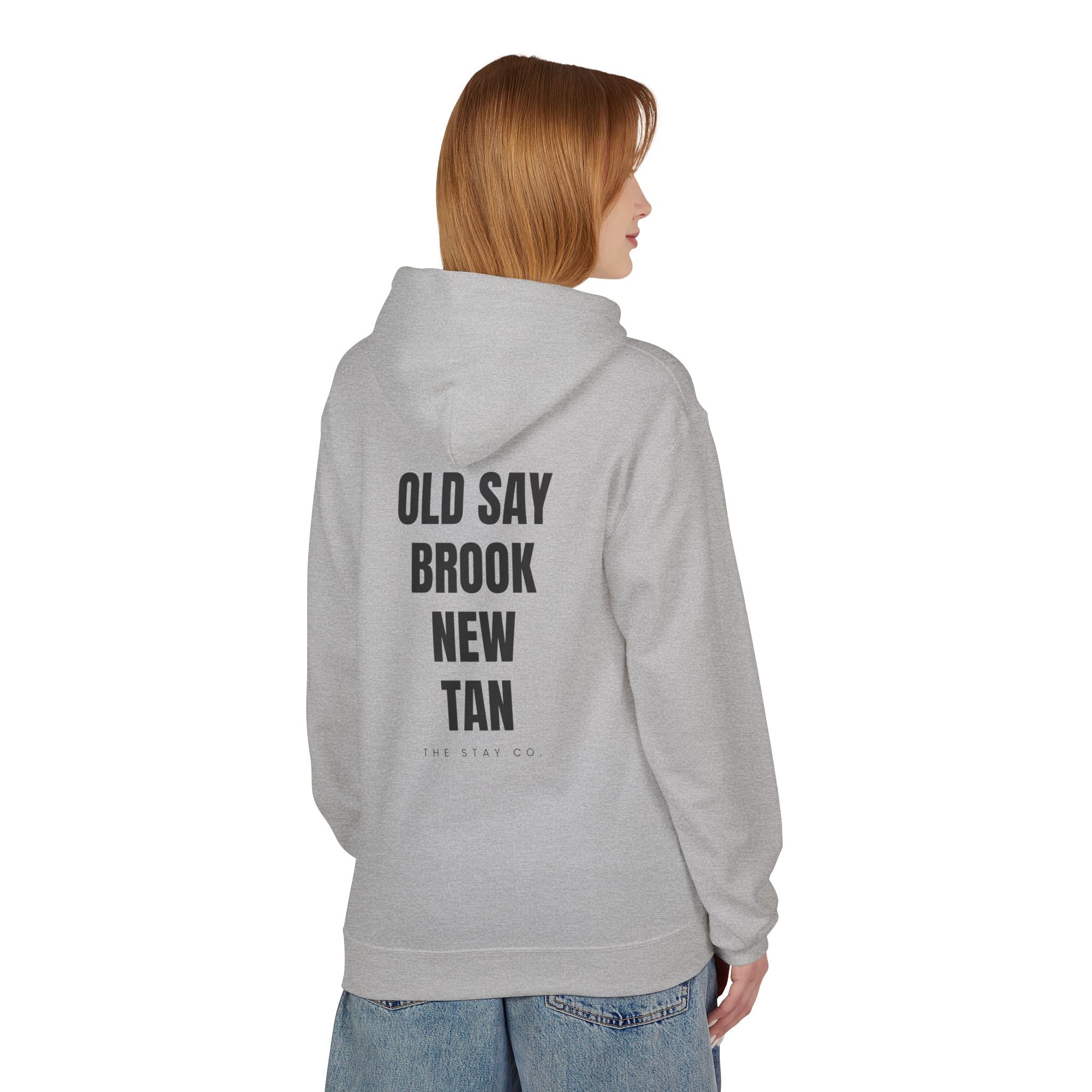 Adult- "Out Of Office" (Front) "Old Saybrook New Tan" (Back) - Hoodie