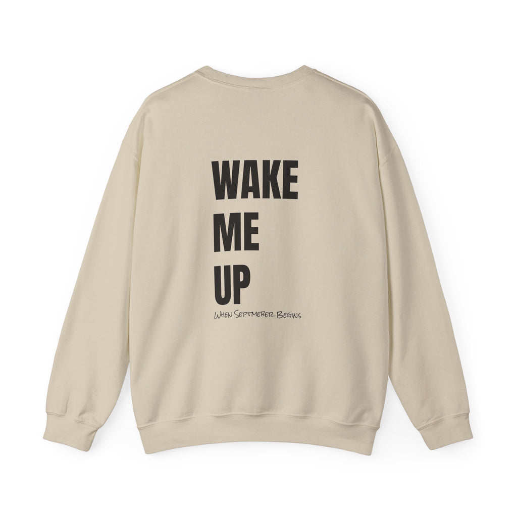 Adult- Teacher Crew Neck " Do Not Disturb" (Front)  "Wake Me Up- When September Begins" (Back) -Crewneck Sweatshirt, Cozy Fall Apparel, Unisex Gift, Casual Style, September Vibes, Seasonal Fashion