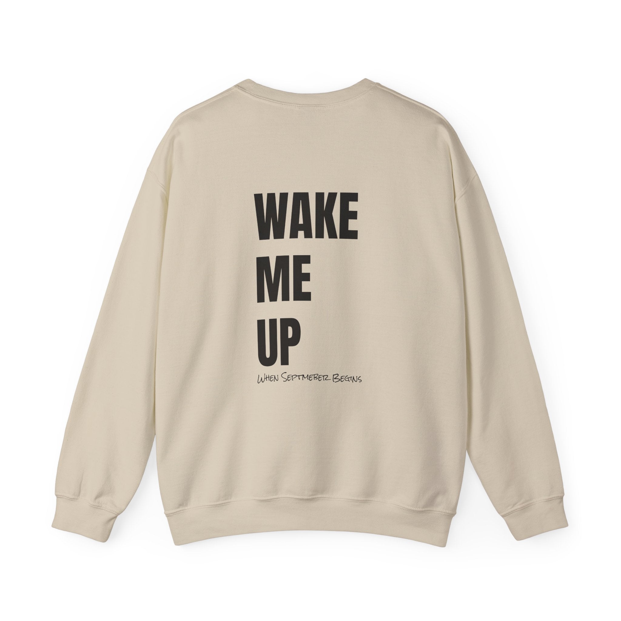 Adult- Teacher Crew Neck " Do Not Disturb" (Front)  "Wake Me Up- When September Begins" (Back) -Crewneck Sweatshirt, Cozy Fall Apparel, Unisex Gift, Casual Style, September Vibes, Seasonal Fashion