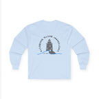 Old Saybrook Long Sleeve Tee With Light House on Back- Black Writing
