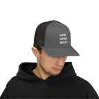"White Sands Beach" - Snapback Trucker Cap - Perfect for Summer, Vacation, or Outdoor Events, Casual Style, Unisex Accessories, Gift Idea