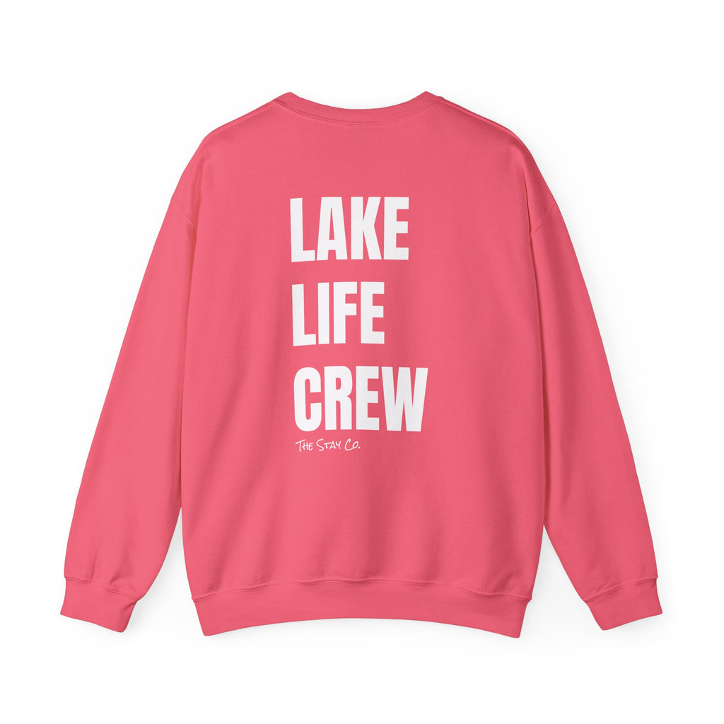 Adult- "Made For This"- (Front)  "Lake Life Crew" (Back)- White Writing- Unisex Crewneck Sweatshirt