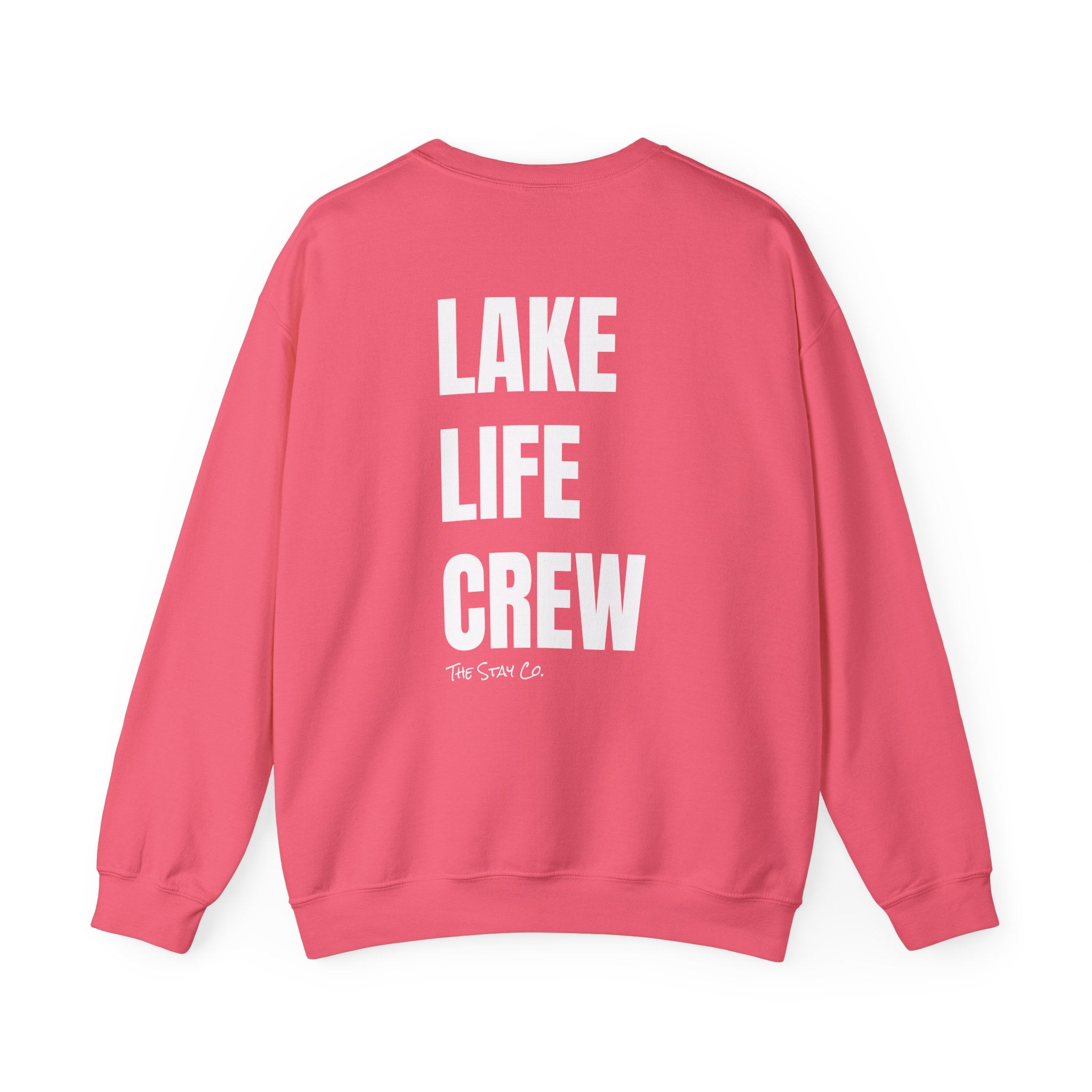 Adult- "Made For This"- (Front)  "Lake Life Crew" (Back)- White Writing- Unisex Crewneck Sweatshirt