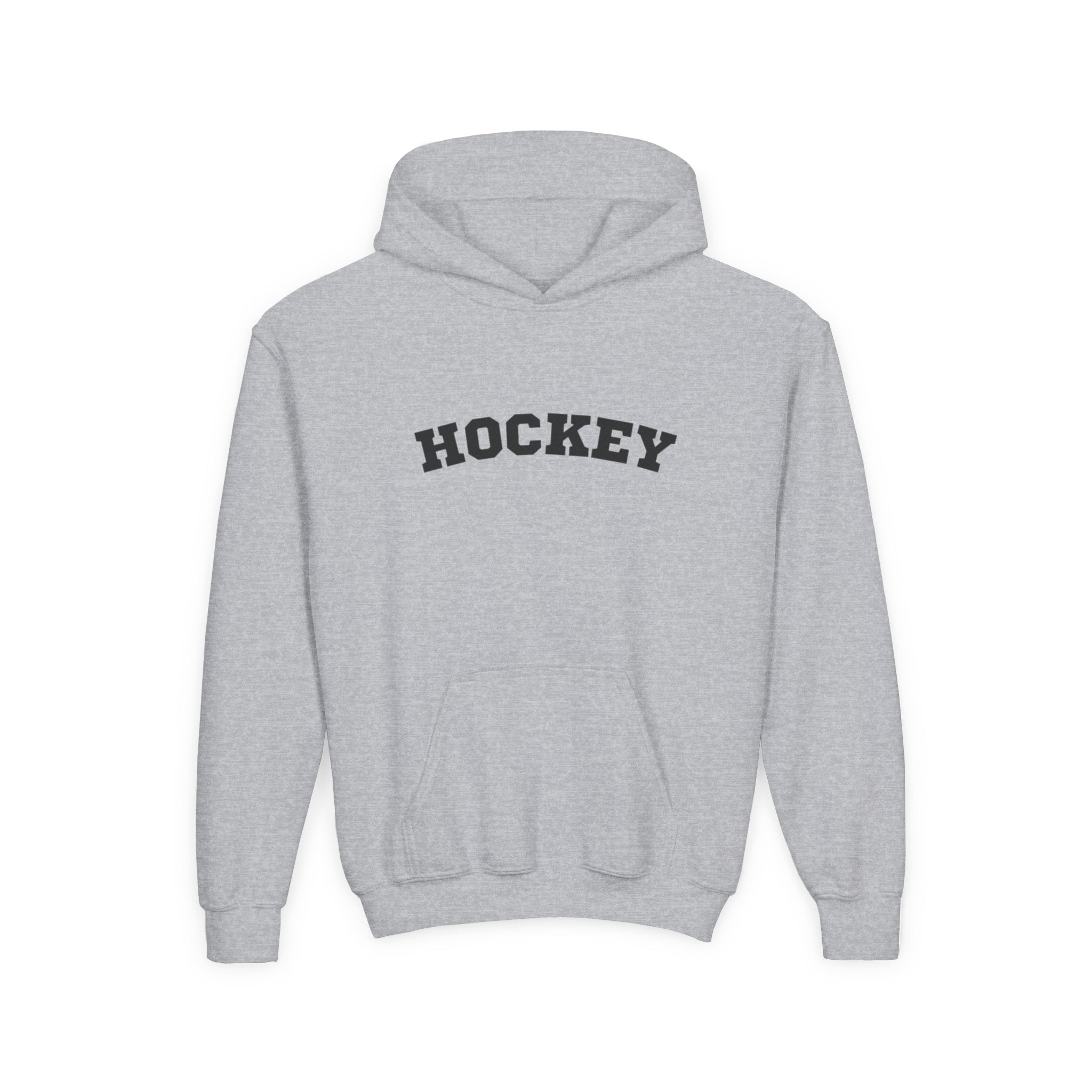 Youth Hoodie "Hockey" - Choose Your Color- -Sports Apparel, Gift for Young Athletes, Team Spirit, Cozy Sweatshirt, Game Day Ready