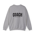 Adult- PE Teacher Crew Neck "Squad Goals" (Front)- "COACH #PhysiclEducationClub" (Back) -Crewneck Sweatshirt, Cozy Fall Apparel, Unisex Gift, Casual Style, September Vibes, Seasonal Fashion