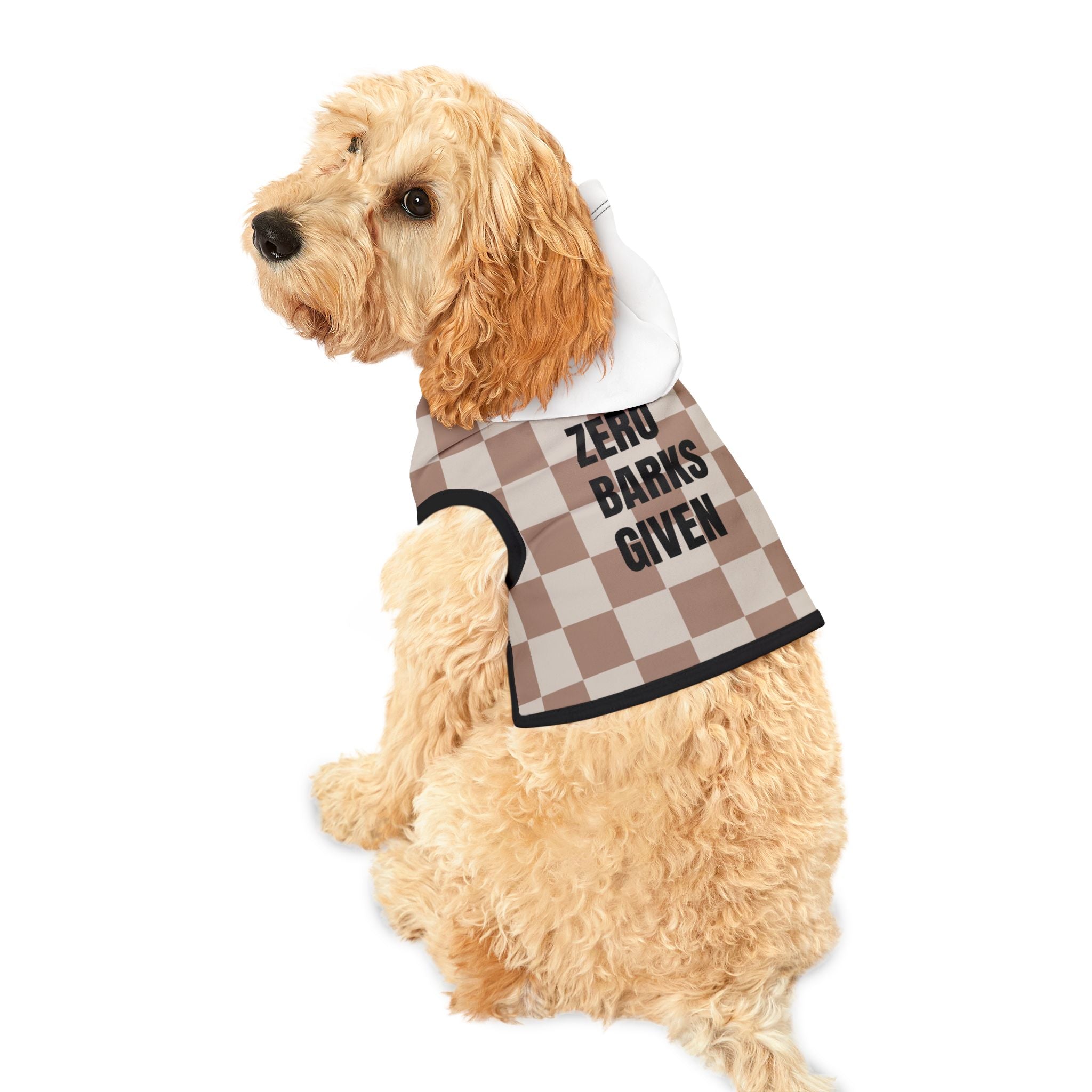 Dog Hoodie- "Zero Barks Given" Stylish Dog Apparel, Cute Pet Clothing, Fashionable Canine Hoodie, Dog Lover Gift, Pet Birthday Outfit