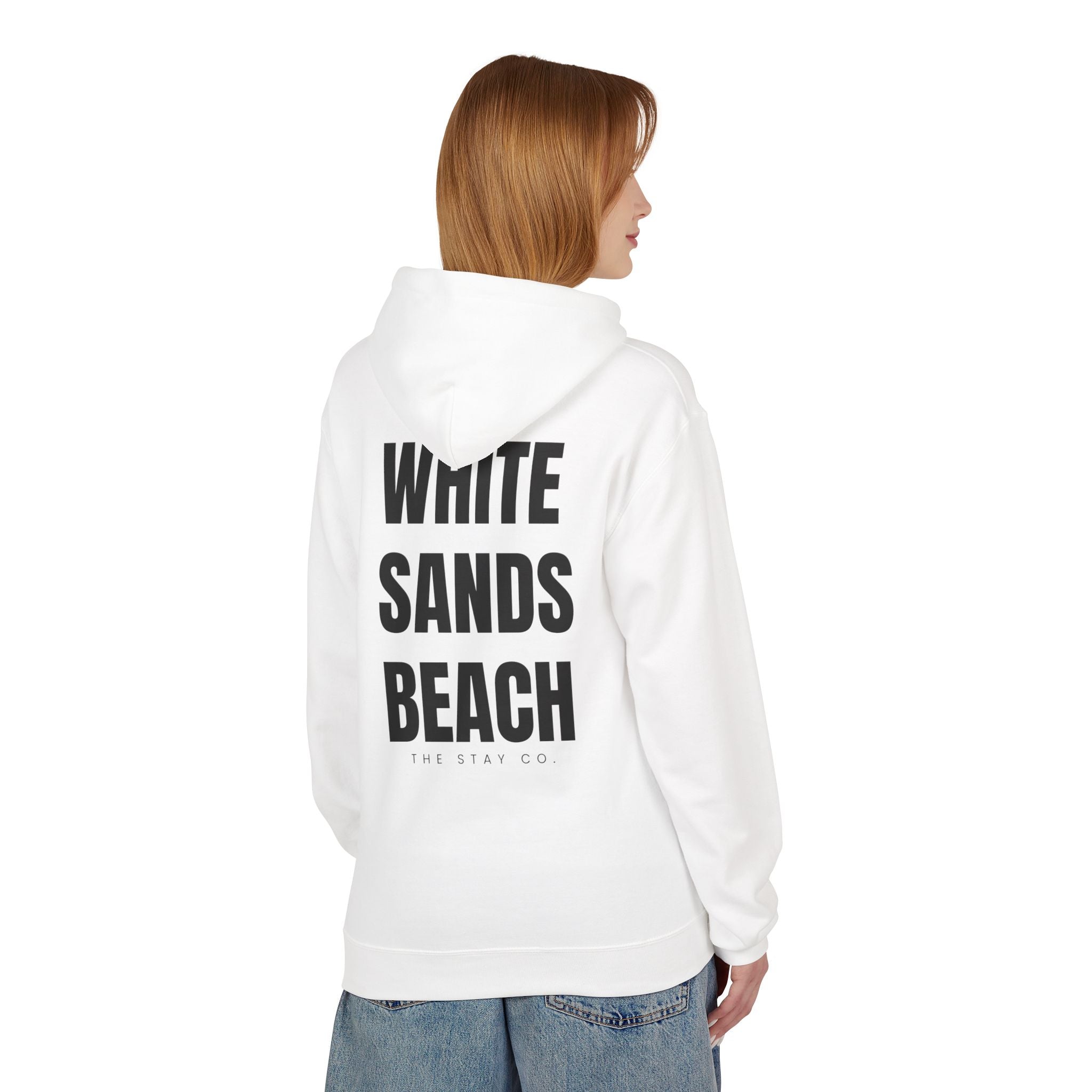 Adult- "Out Of Office" (Front) "White Sands Beach" (Back) - Hoodie